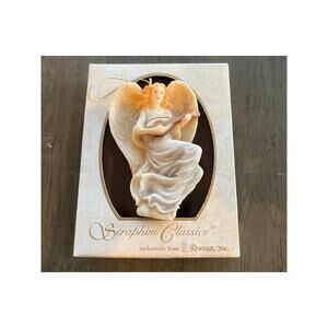 Seraphim Classics Angel Ornament Lydia "Winged Poet" 1994 Beige 3.5" Boxed